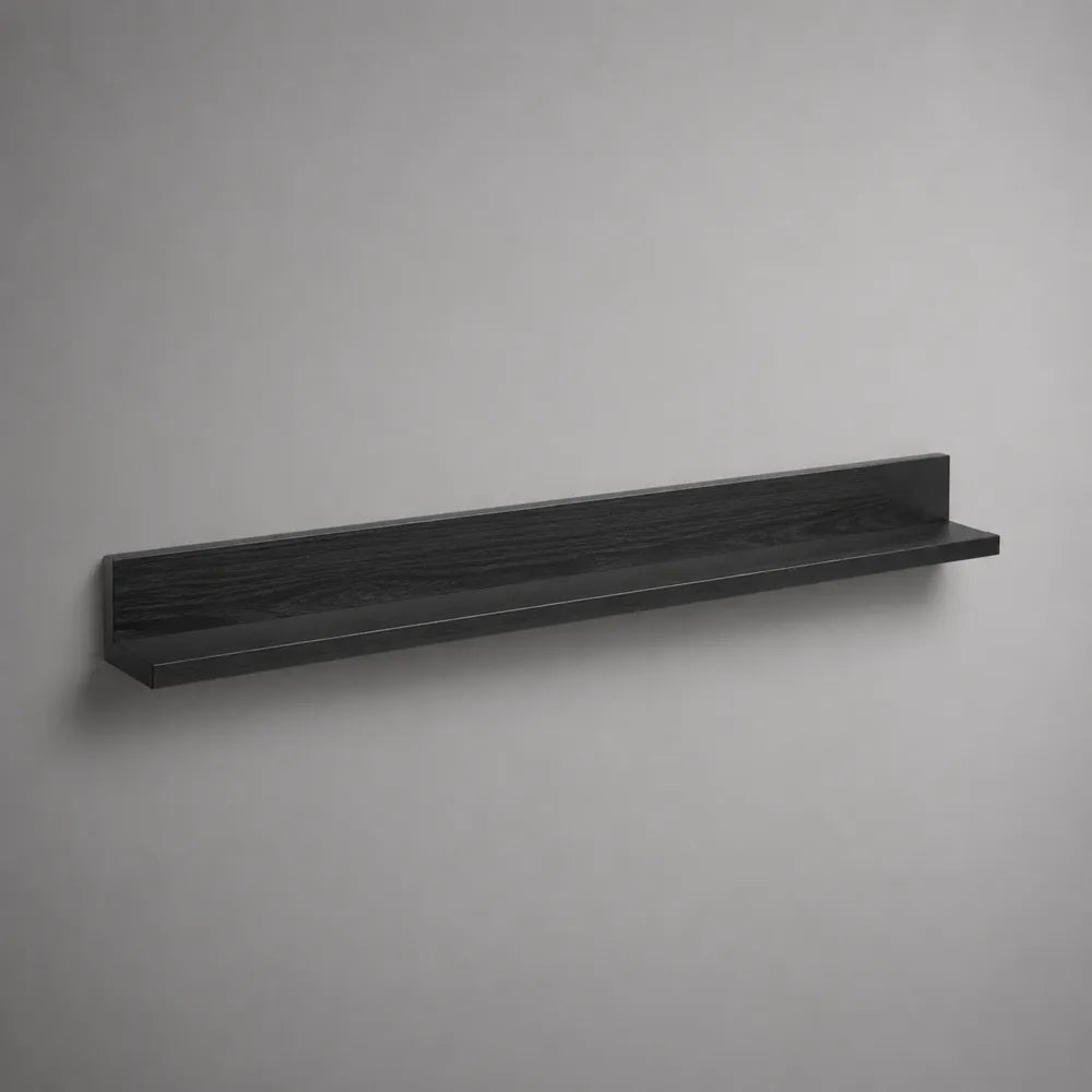 Scaffale da parete in pannello MDF effetto legno nero mensola rettangolare 120 cm 20 cm 5 cm